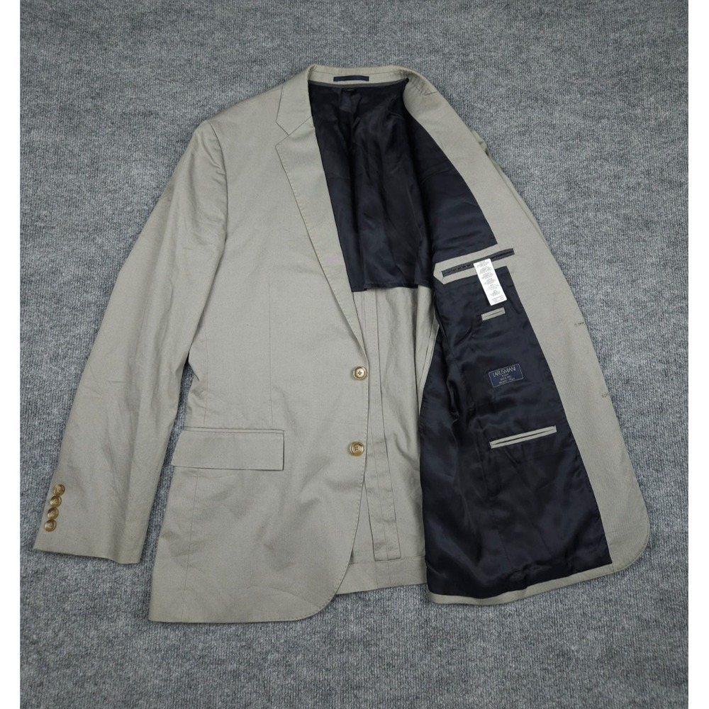 JCrew Ludlow Blazer Jacket‎ Men's 42R Gray 2-Button Cotton Larusmiani - Picture 4 of 14